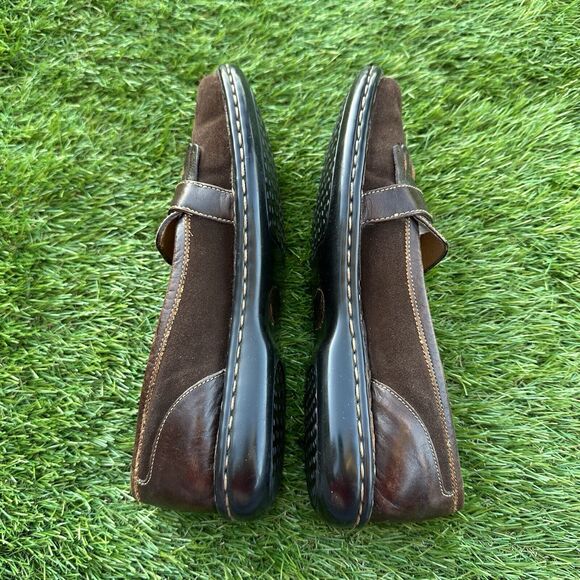 Born‎ Loafers Womens Size 7.5 Suede Leather Kilt Buckle Brown Grandmacore - Picture 6 of 7